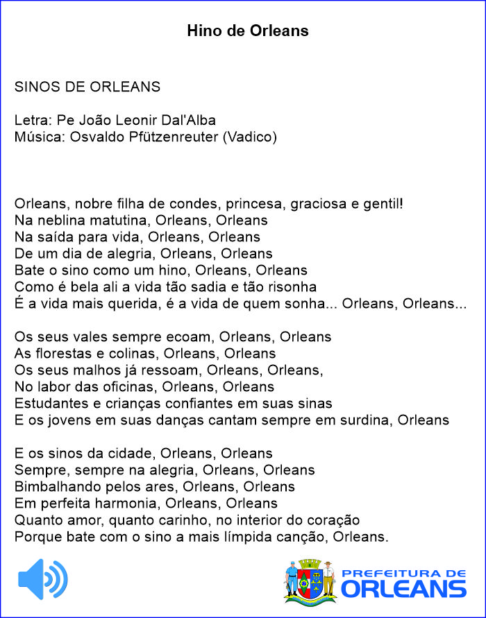 hino de orleans volume